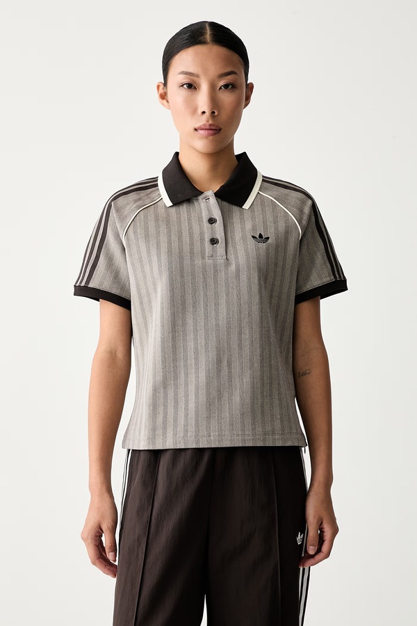 Поло жіноче adidas Originals колір коричневий