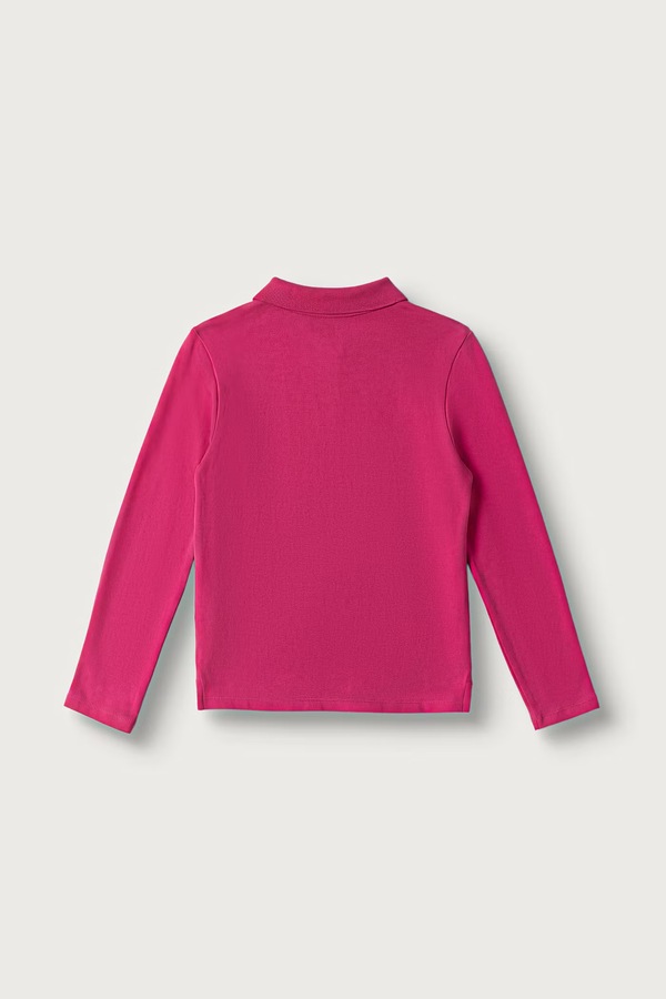 Лонгслів дитячий бавовняний з еластаном United Colors of Benetton колір рожевий