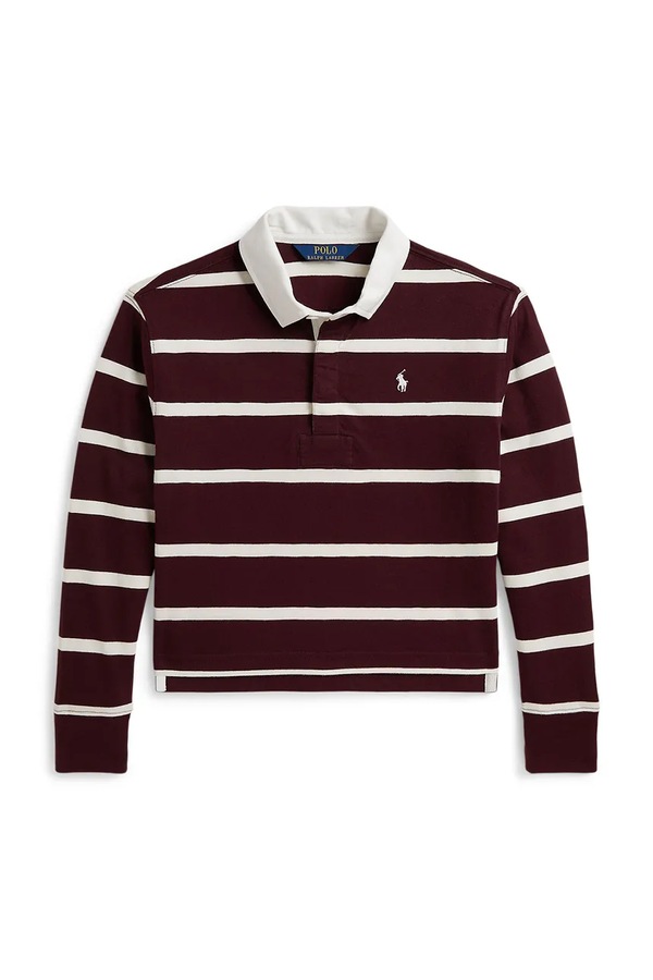 Поло детское хлопковое Polo Ralph Lauren цвет бордовый