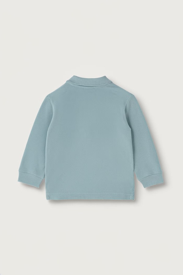Лонгслів дитячий бавовняний United Colors of Benetton колір бірюзовий фото 2