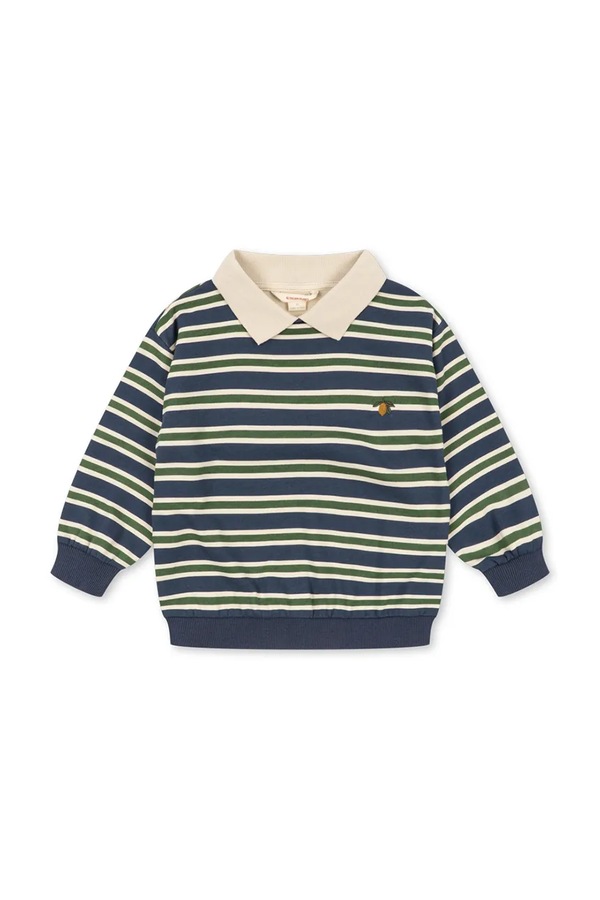 Поло дитяче бавовняне Konges Sløjd SPOTTY LS POLO GOTS колір темно-синій