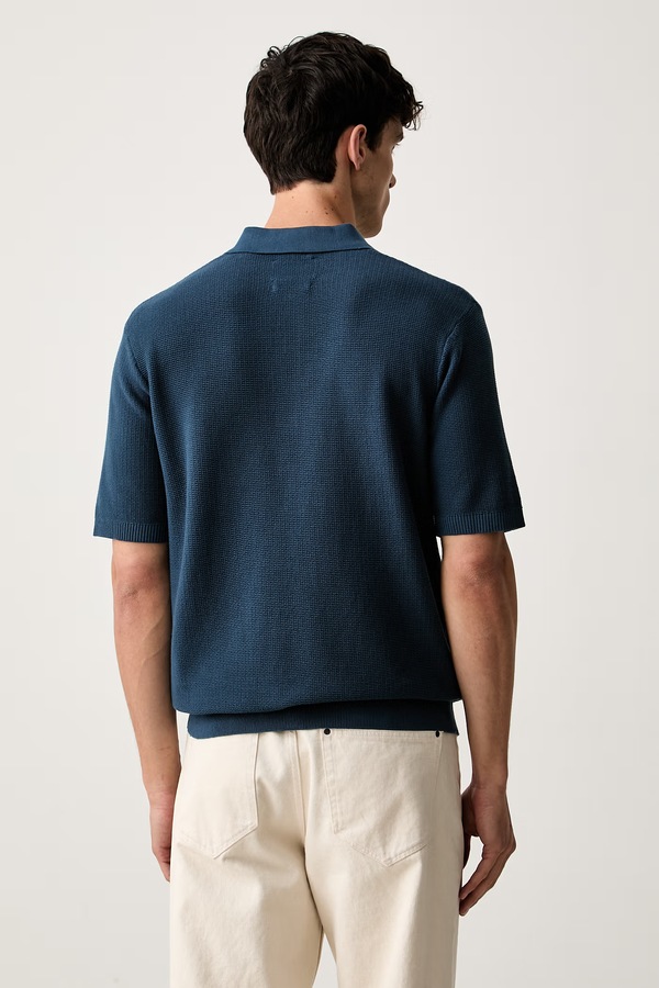 Поло чоловіче бавовняне Scotch & Soda колір темно-синій фото 2