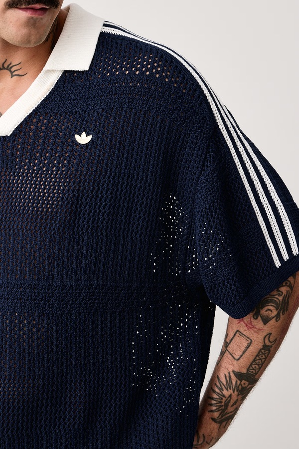 Спортивне поло чоловіче adidas Originals колір темно-синій фото 4