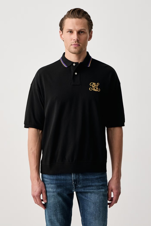 Поло чоловіче бавовняне Polo Ralph Lauren колір чорний