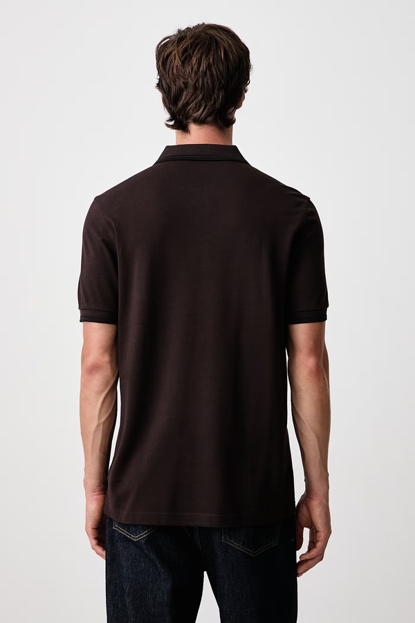 Поло чоловіче бавовняне Fred Perry колір коричневий фото 2