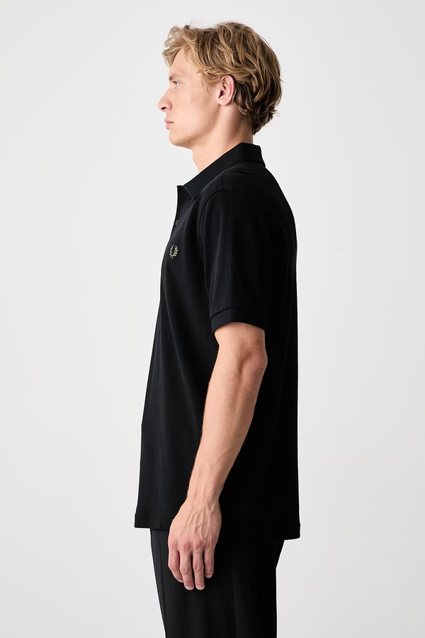 Поло чоловіче бавовняне Fred Perry колір чорний фото 4