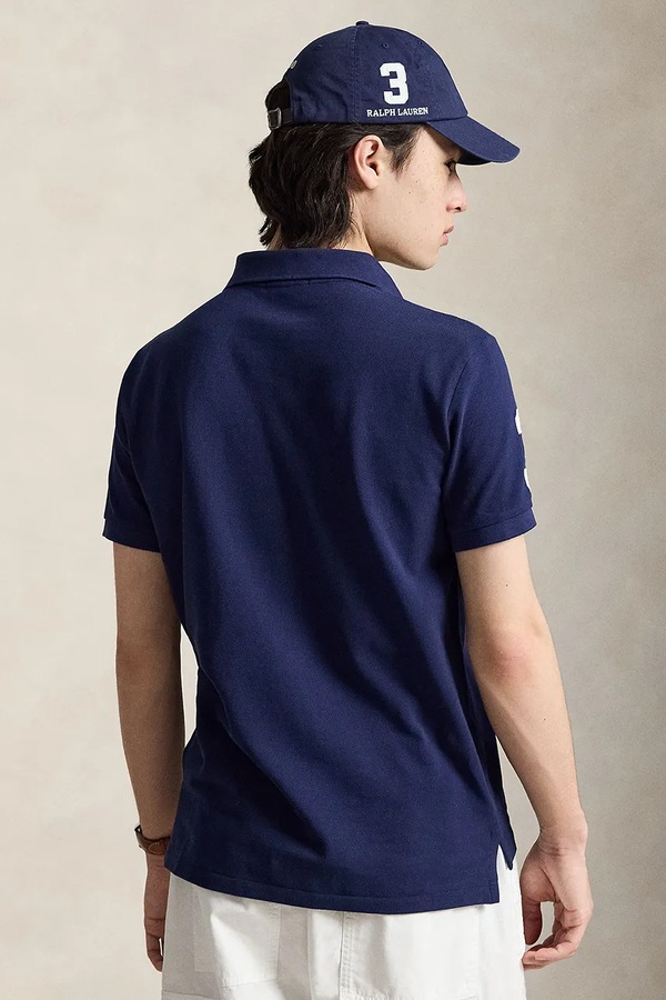 Поло чоловіче бавовняне Polo Ralph Lauren колір темно-синій
