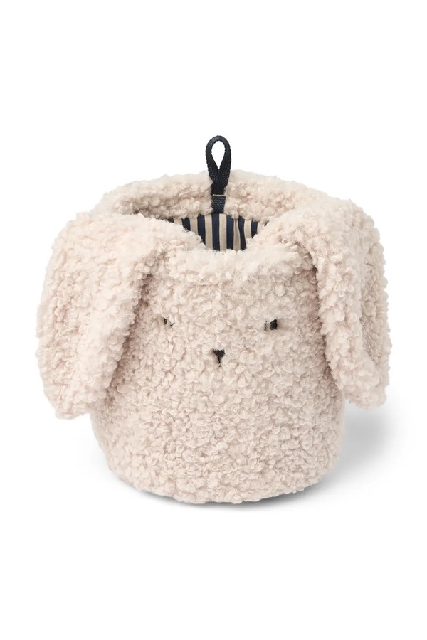 Кошик для ігрових приладдя дитячий флісовий Liewood Ib Rabbit Pile Basket колір бежевий
