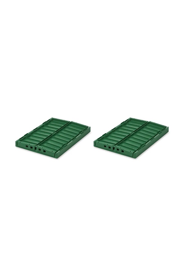 Дитячий Liewood Weston Storage Box M 2-pack колір зелений фото 2