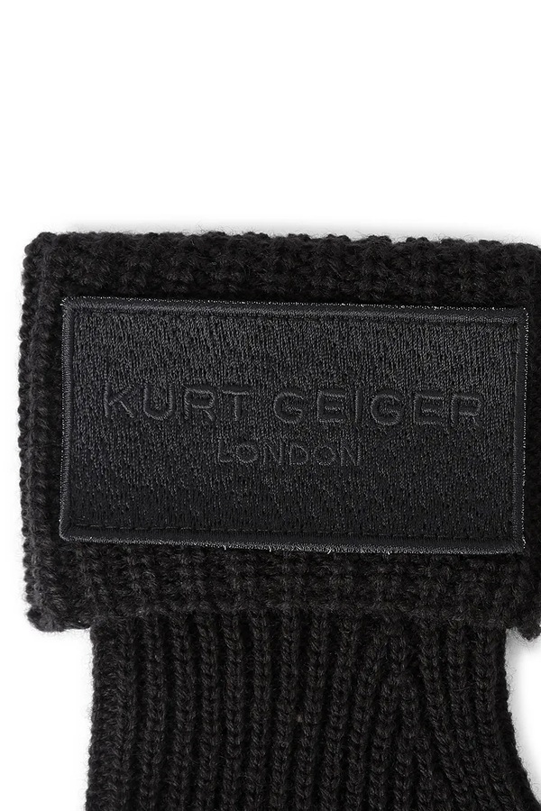 Рукавиці жіночі з додаванням вовни Kurt Geiger London колір чорний фото 3