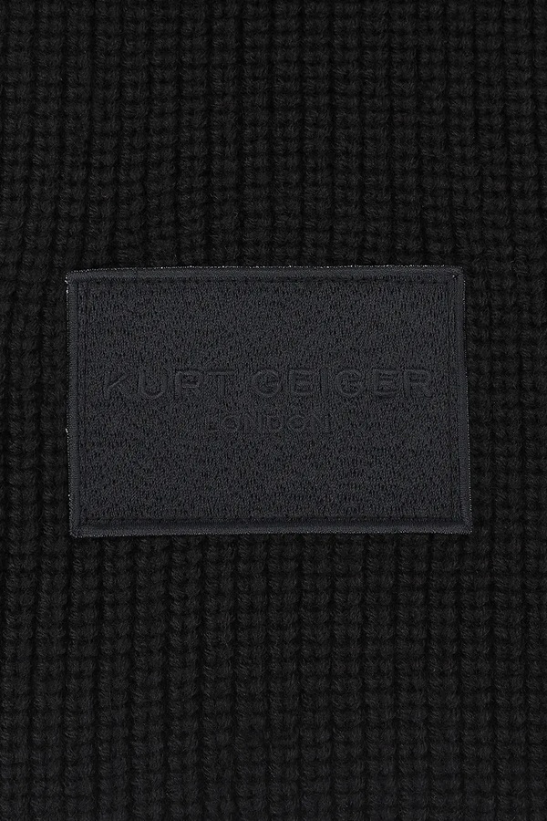 Шарф жіночий з додаванням вовни Kurt Geiger London колір чорний фото 2