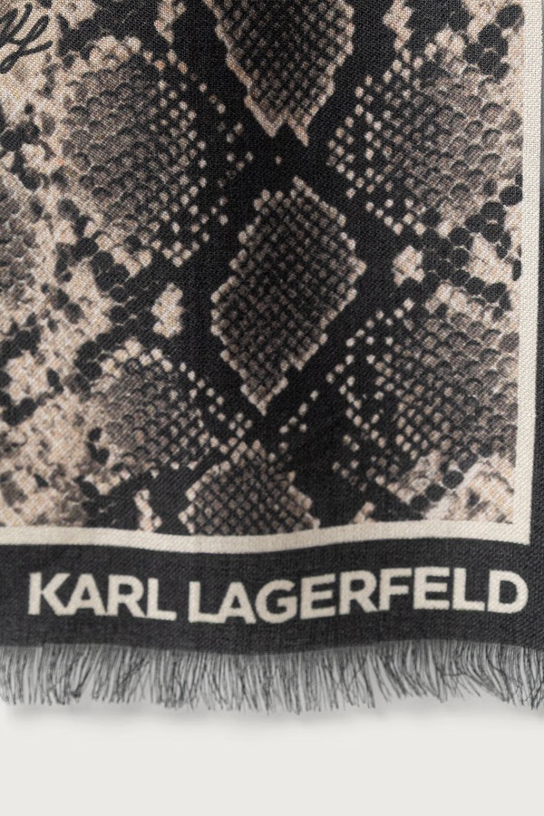 Платок женская из добавлением шерсти Karl Lagerfeld цвет черный