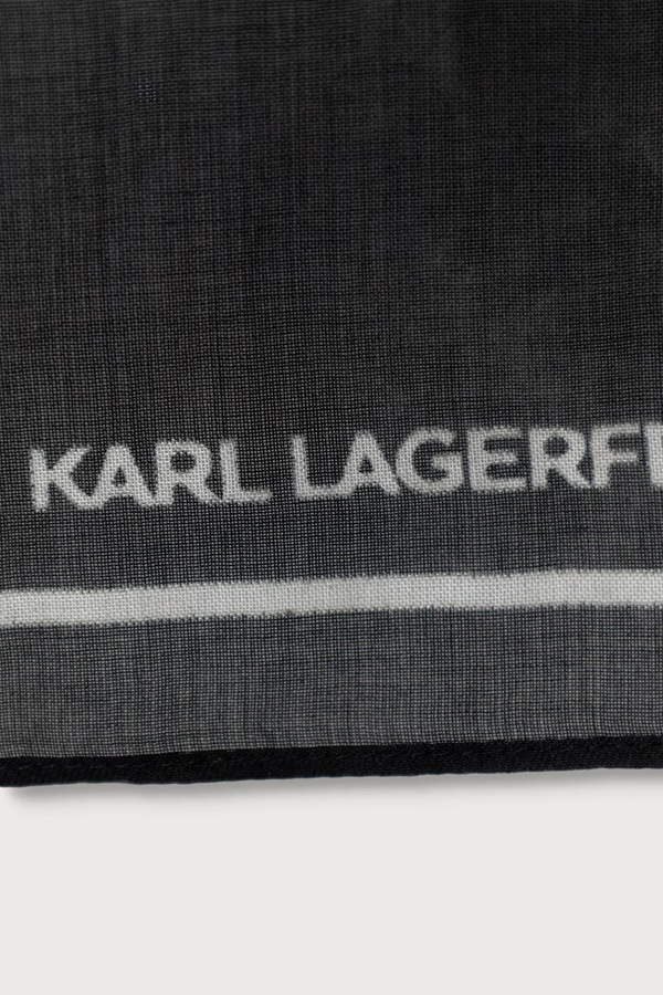 Хустка жіноча з додаванням шовку Karl Lagerfeld колір чорний