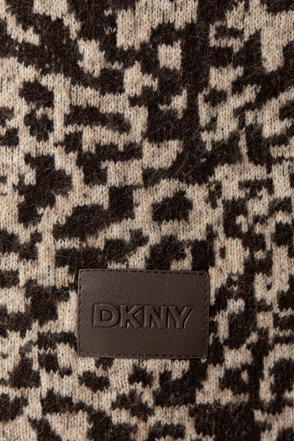 Шарф жіночий з додаванням вовни DKNY колір коричневий фото 2