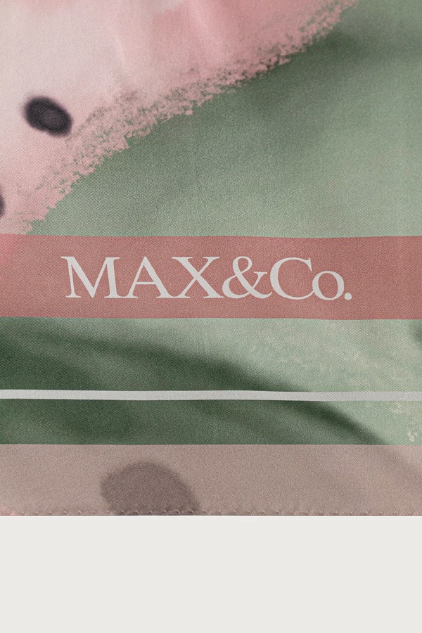 Хустка жіноча шовкова Max&Co. MCABATTISTA колір рожевий