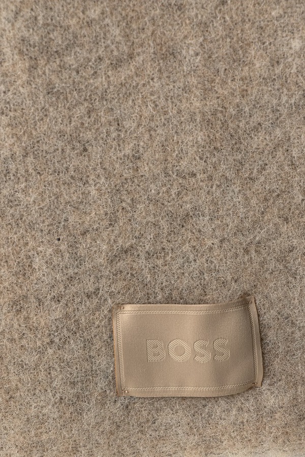 Шарф жіночий з вовною BOSS Yulyette_30*200 колір бежевий