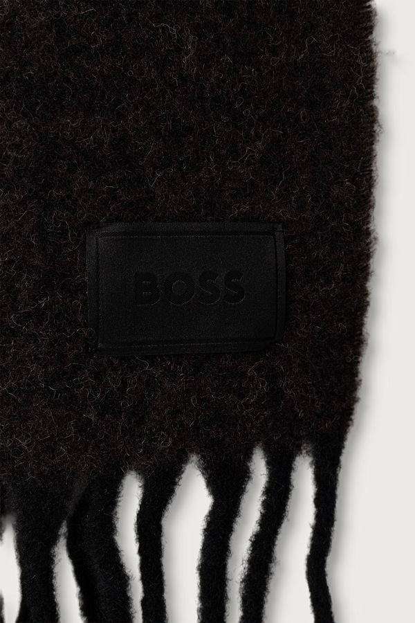 Шарф жіночий з вовною BOSS Yulyette_30*200 колір сірий