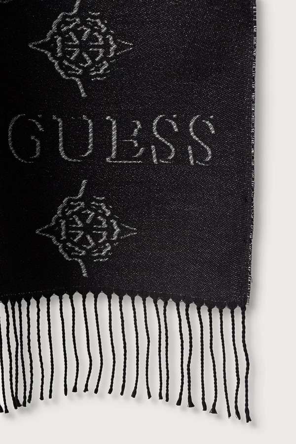 Шарф жіночий з віскозою Guess CARMELLA колір чорний фото 2