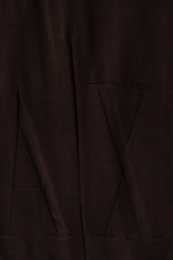 Шарф жіночий вовняний Armani Exchange колір коричневий фото 2