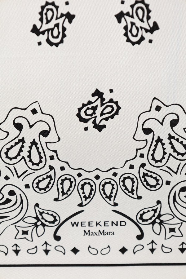 Хустка на шию жіноча шовкова Weekend Max Mara WKASIAM колір білий фото 2