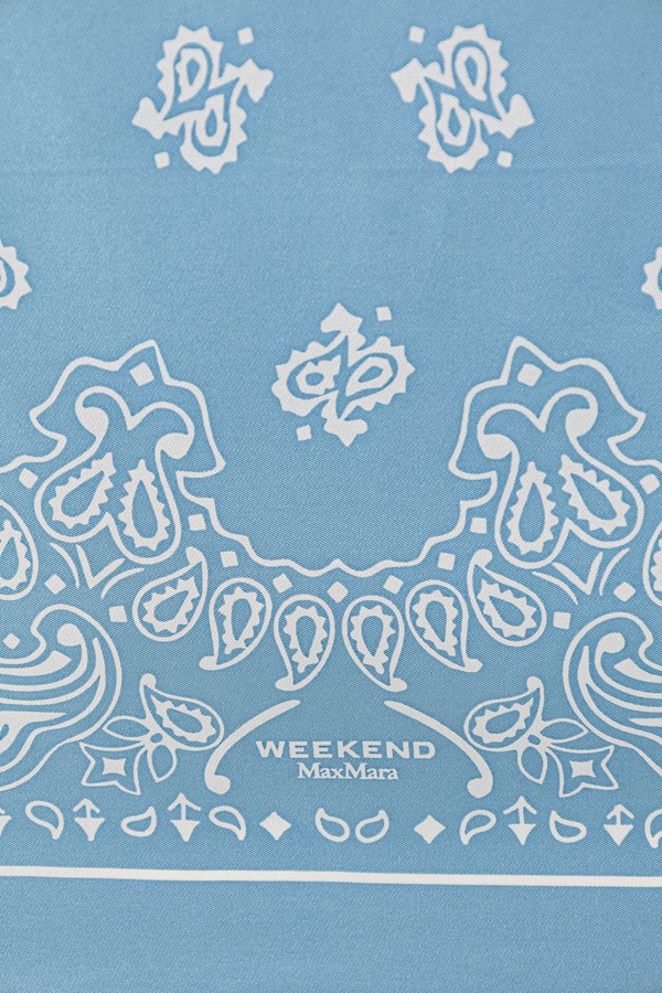 Хустка на шию жіноча шовкова Weekend Max Mara WKASIAM колір блакитний фото 2