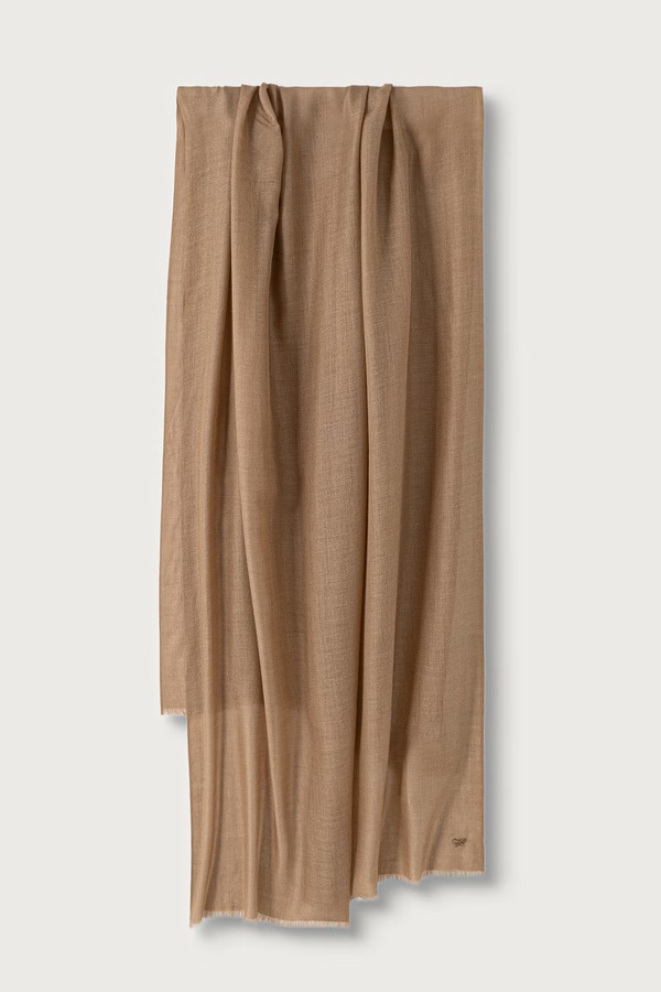 Шаль жіноча з додаванням шовку Weekend Max Mara WKARAUCHE колір бежевий