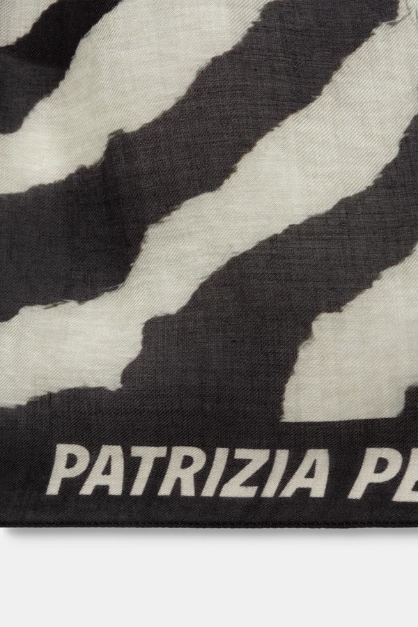 Шаль жіноча з додаванням шовку Patrizia Pepe колір чорний