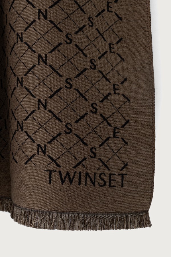 Шарф жіночий Twinset колір коричневий фото 3