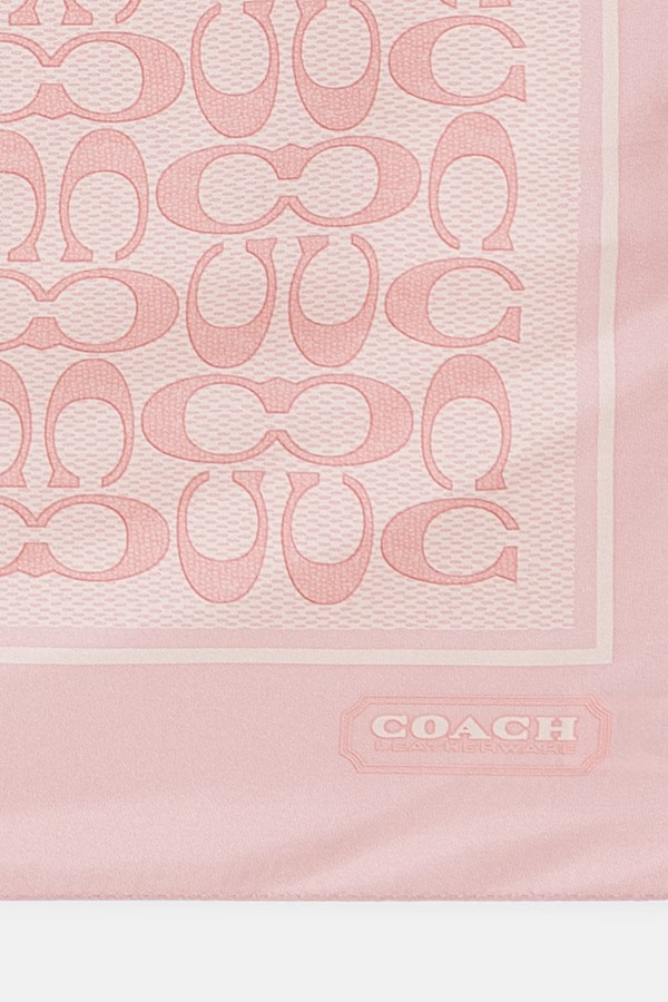 Хустка жіноча шовкова Coach колір рожевий