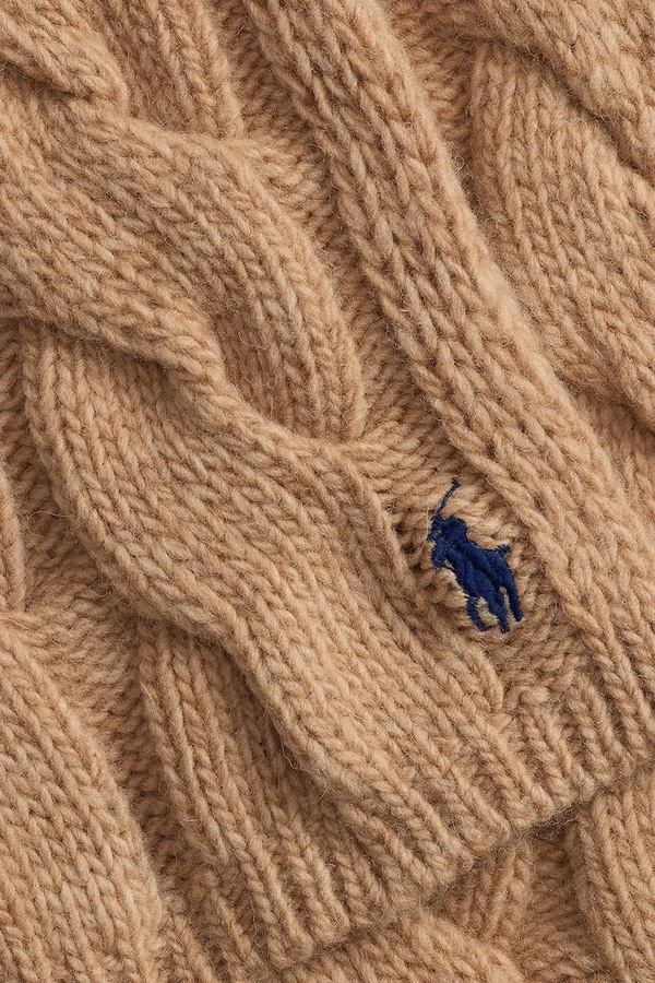 Шарф жіночий вовняний Polo Ralph Lauren колір бежевий фото 2