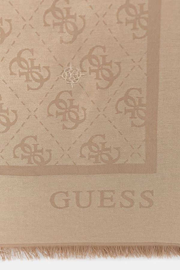 Шаль жіноча з віскози Guess колір бежевий