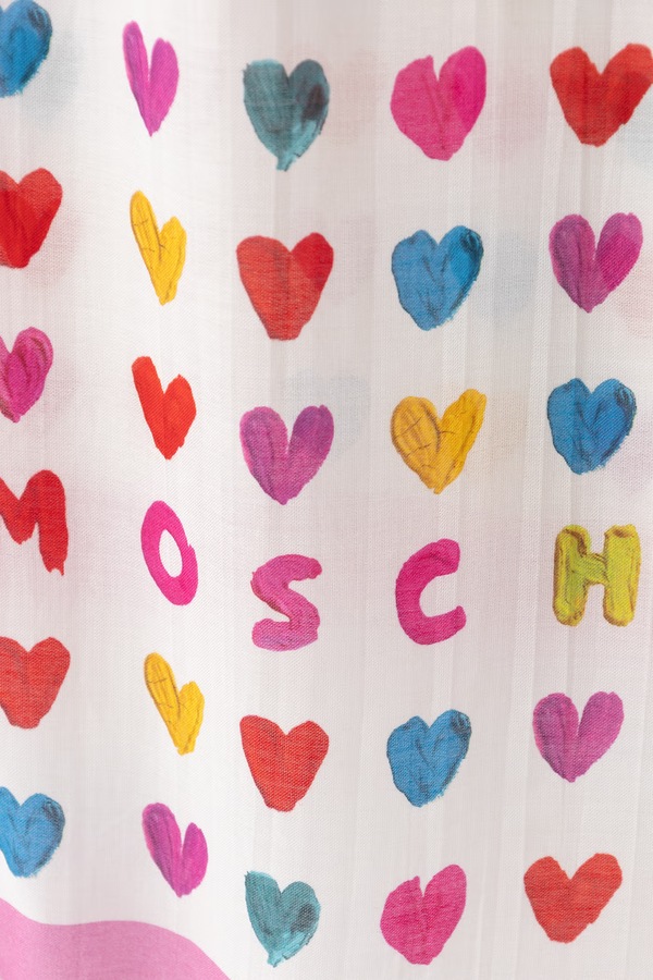 Шаль жіноча з додаванням кашеміру Moschino колір рожевий