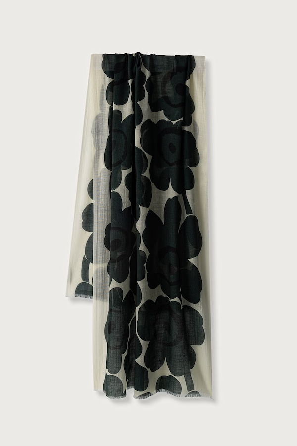 Шаль жіноча вовняна Marimekko колір зелений