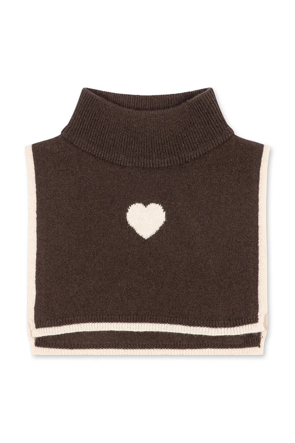 Снуд дитячий вовняний Konges Sløjd COLLETTE NECKWARMER колір коричневий