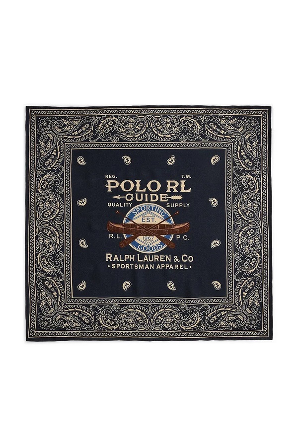 Хустка чоловіча бавовняна Polo Ralph Lauren колір темно-синій