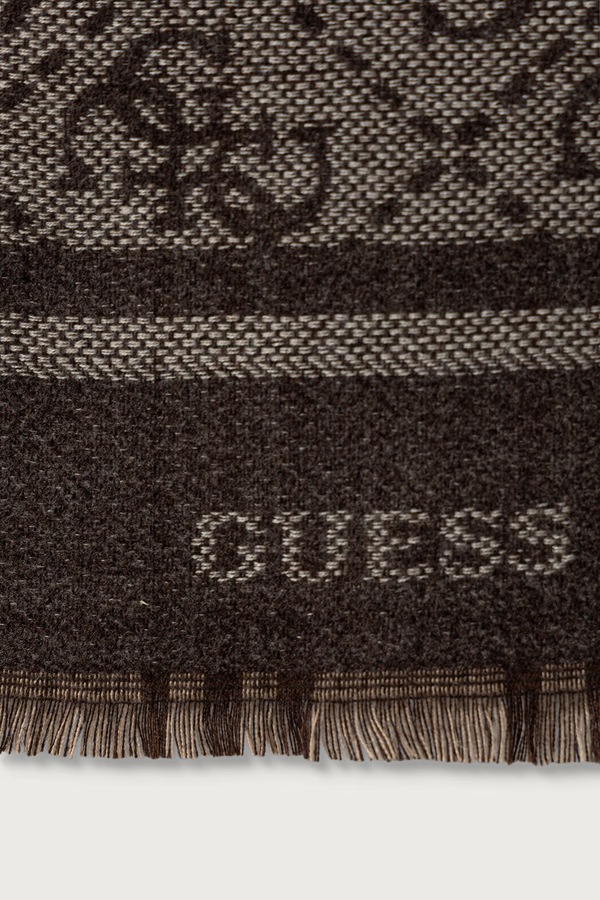 Шарф с вискозой Guess MILANO цвет коричневый