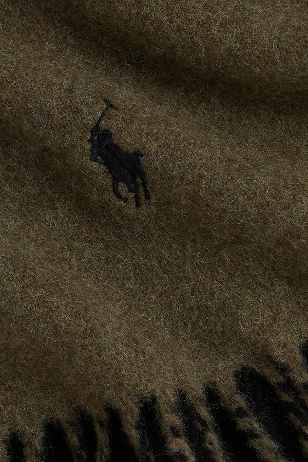 Шарф мужской с шерстью Polo Ralph Lauren цвет зеленый
