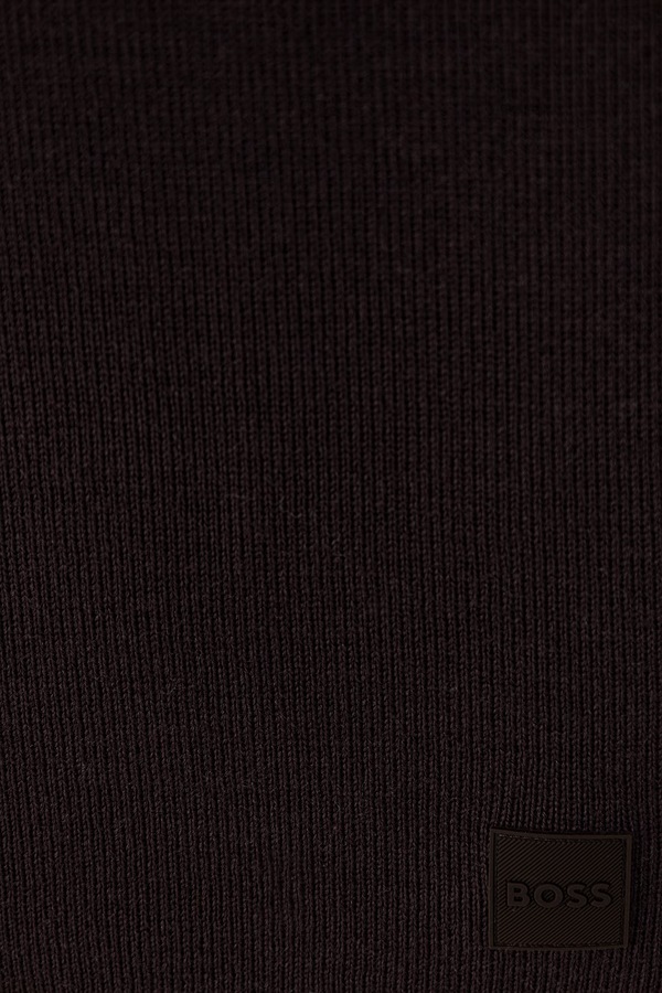 Шарф чоловічий з вовною BOSS Orange Foxon_Scarf колір коричневий фото 3