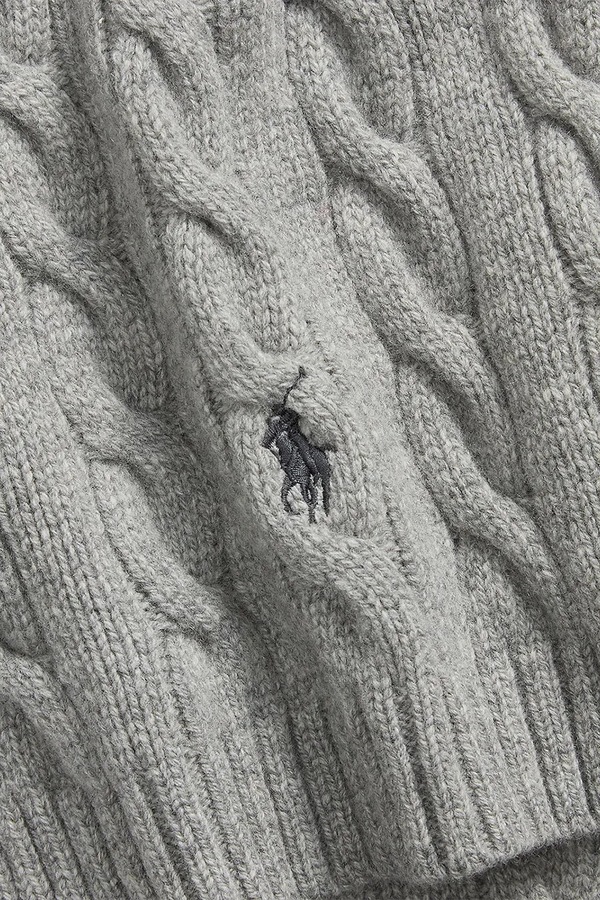 Шарф чоловічий вовняний Polo Ralph Lauren колір сірий