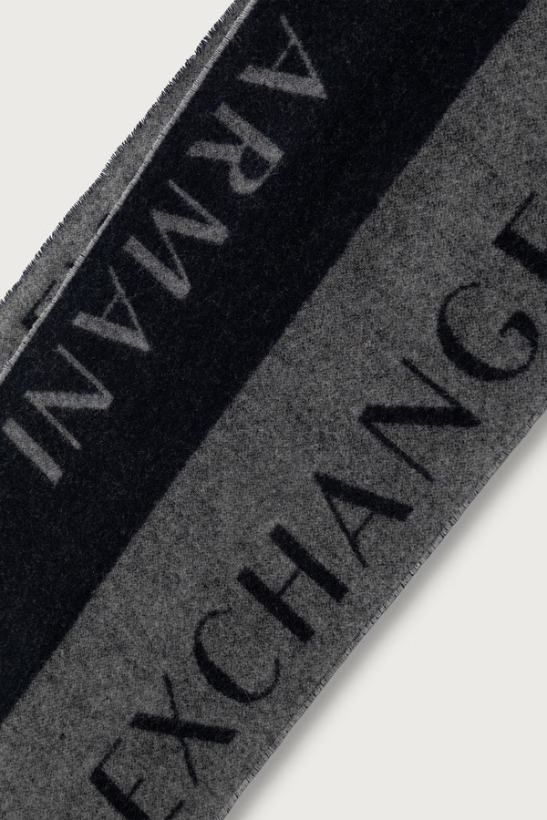Шарф чоловічий з вовною Armani Exchange колір темно-синій фото 2