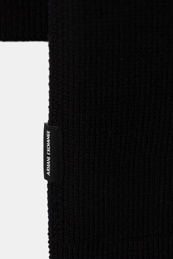 Шарф мужской с шерстью Armani Exchange цвет черный