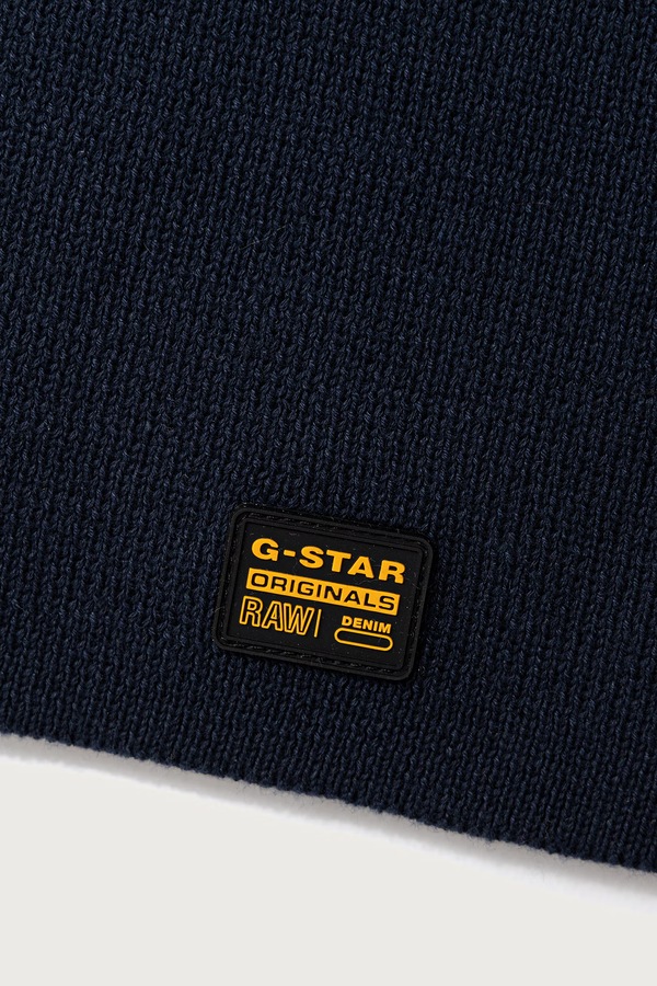 Шарф чоловічий з бавовною G-Star Effo колір темно-синій фото 2