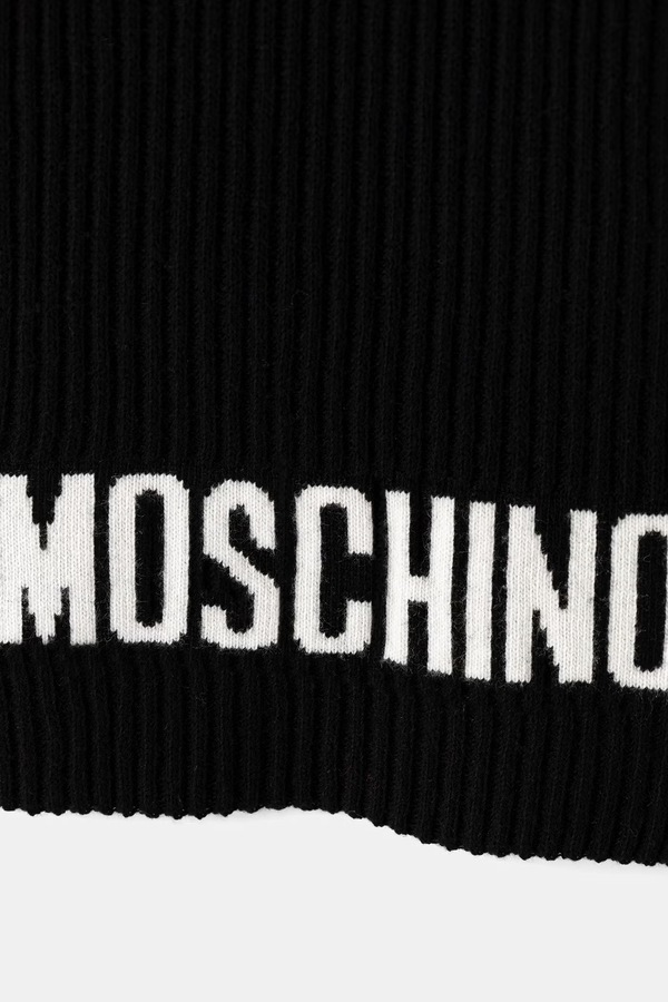 Шарф мужской с шерстью Moschino цвет черный