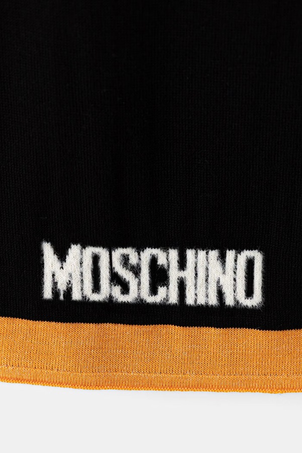 Шарф с шерстью Moschino цвет черный фото 2