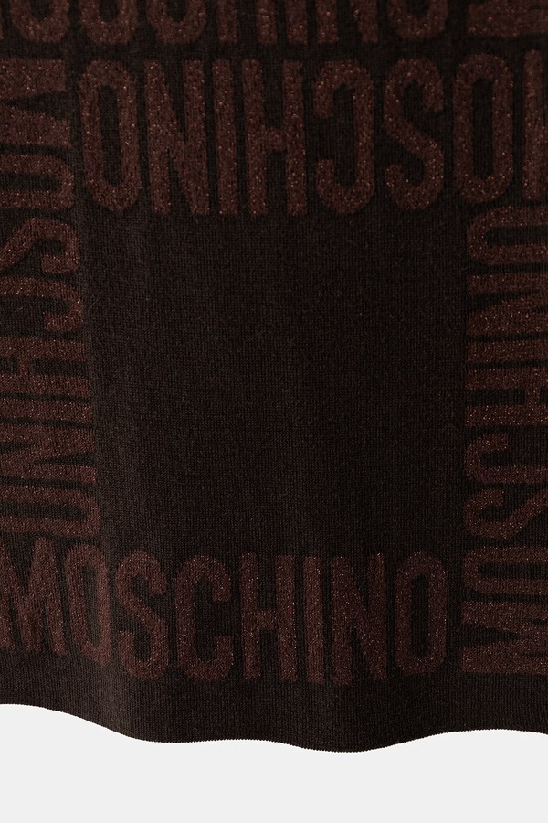 Шарф с шерстью Moschino цвет коричневый