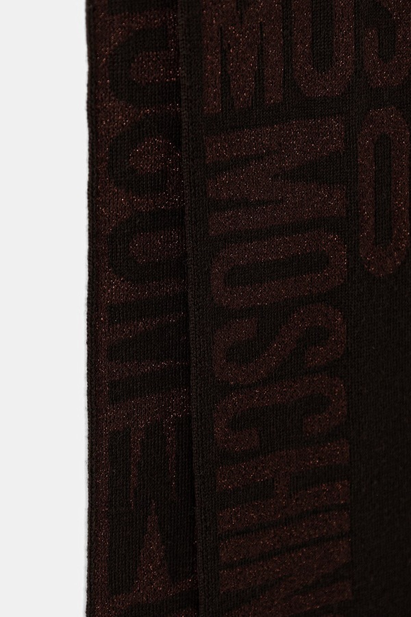 Шарф с шерстью Moschino цвет коричневый фото 2