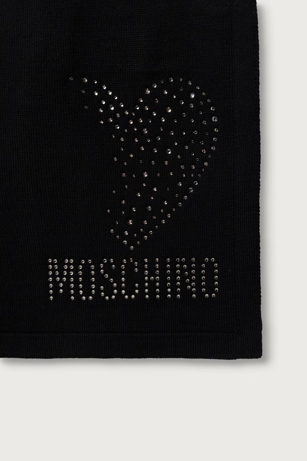 Шарф шерстяной Moschino цвет черный