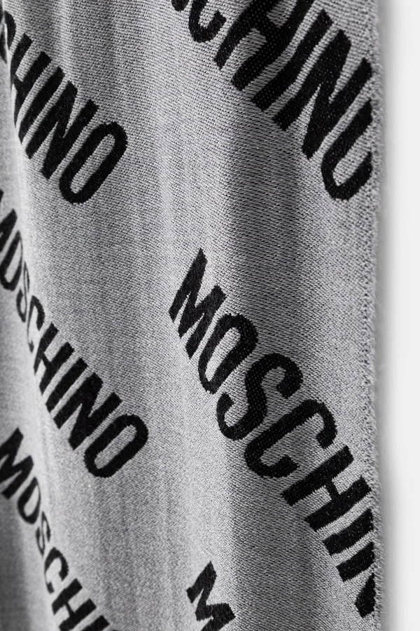 Шарф вовняний Moschino колір сірий