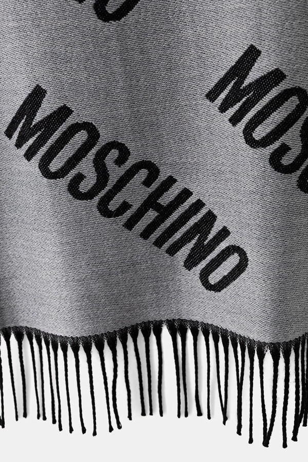 Шарф вовняний Moschino колір сірий фото 2