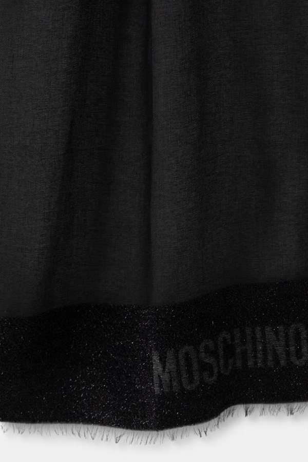 Шарф Moschino цвет черный фото 2